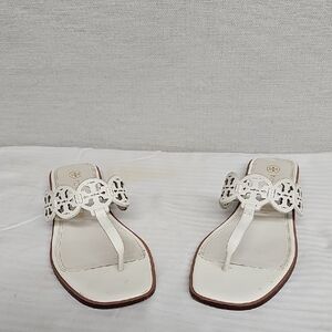 Tory Burch White Sandals with Elegant Design